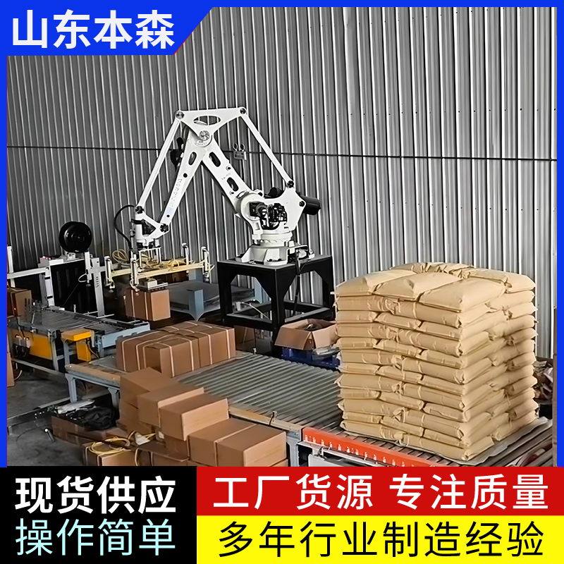 本森码垛机工厂 箱装葫芦籽全自动码垛机器人 bs-180