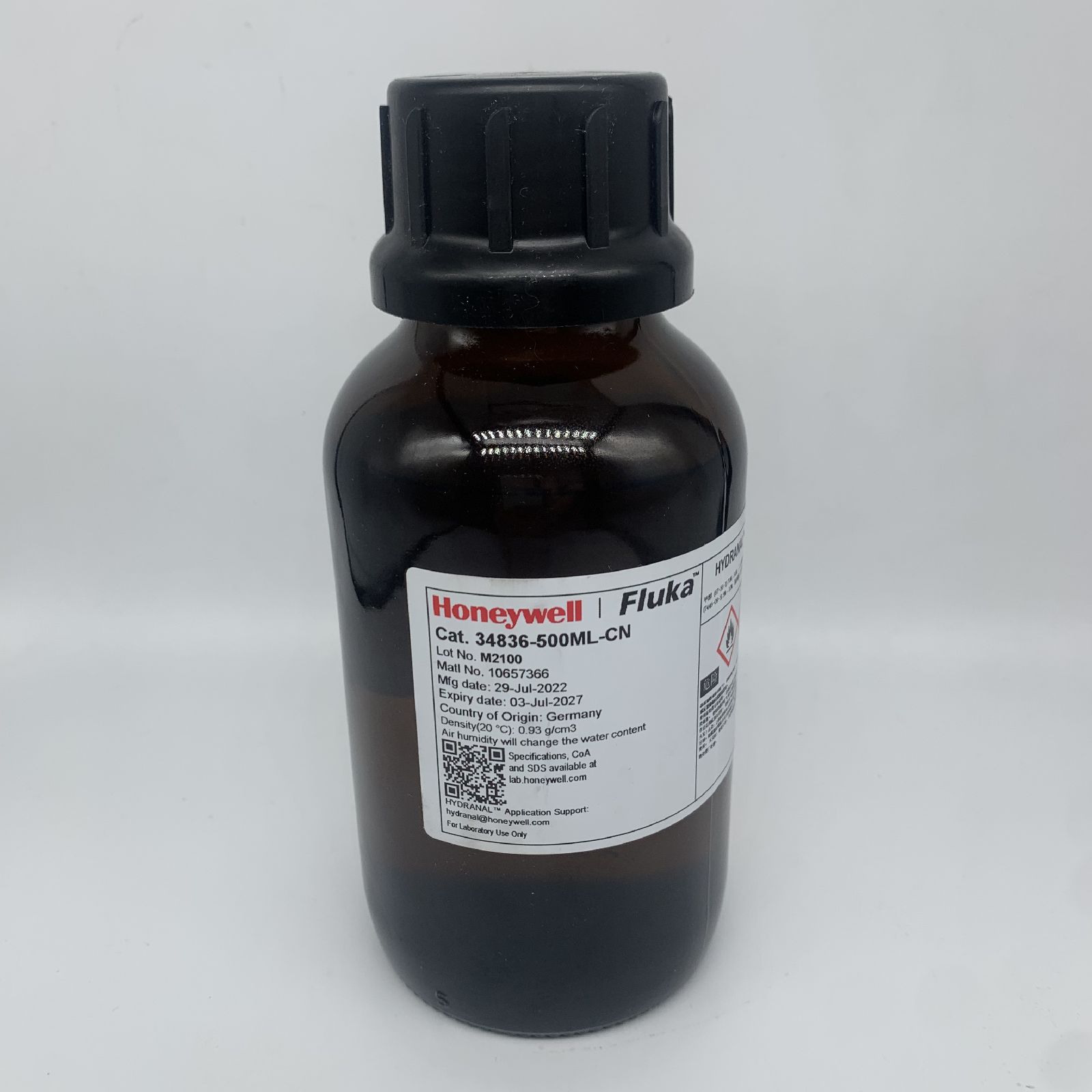 Fluka霍尼韦尔库仑法阳极液无隔膜34836-500ML