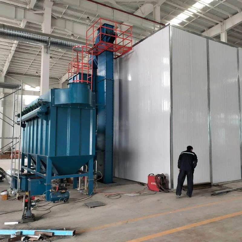 工业打砂房自动回砂喷砂设备制造安装喷砂房