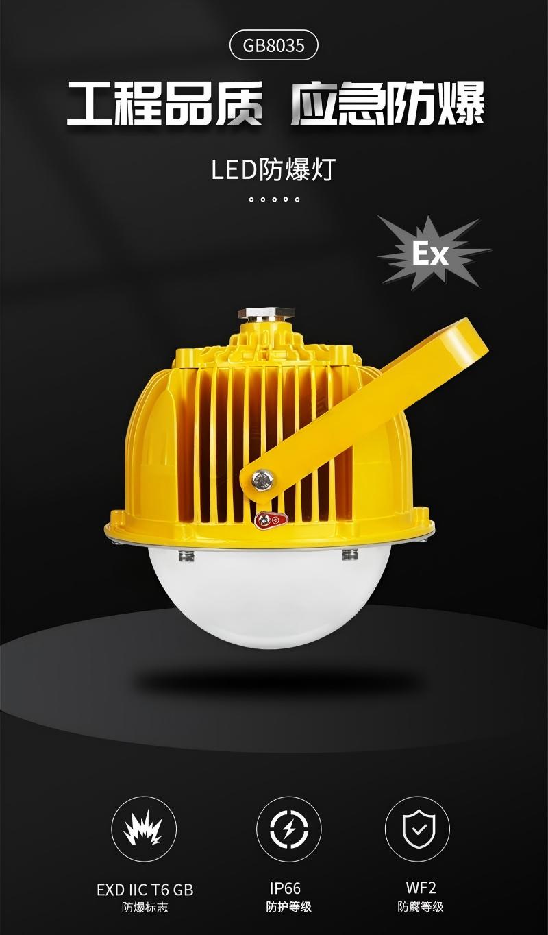紫光智明GB8035深照型LED防爆灯 35W强光照明 IP66防水 WF2防腐工作灯
