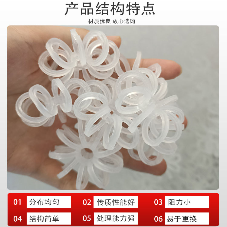 科隆填料PP/RPP无边花环 规格应用焦化 EPC 项目脱硫塔改造DN47