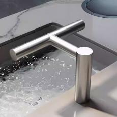 城壹洗手间多功能感应水龙头洗手台烘手机出水出风一体机H-703