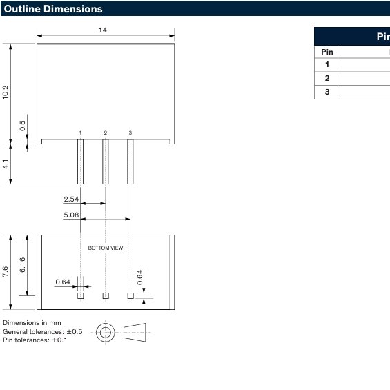 TRACO低电压输出模块电源TSR3-24120N TSR3-2450N TSR3-2425N TSR3-2418N TSR3-2412N