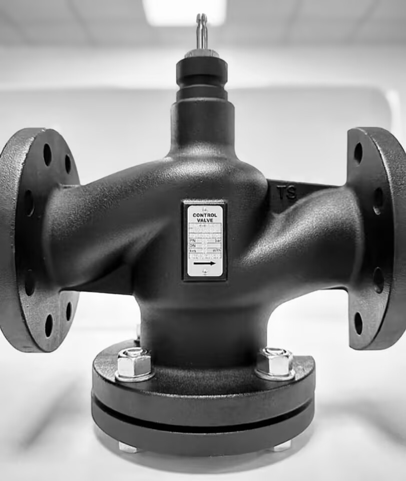 百通电动调节阀 蒸汽温控阀 冷热水阀 电泳喷涂VVQT45.65