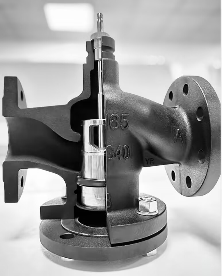 百通电动调节阀 蒸汽温控阀 冷热水阀 电泳喷涂VVQT45.65