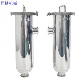 DN50卫生级角式过滤器304缠绕网不锈钢管道液体过滤器