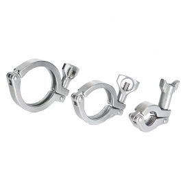 304不锈钢卫生级卡箍快装接头水管管道卡扣精铸卡套重型