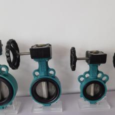 沃美尔新款涡轮对夹衬胶蝶阀WD371X-16Q