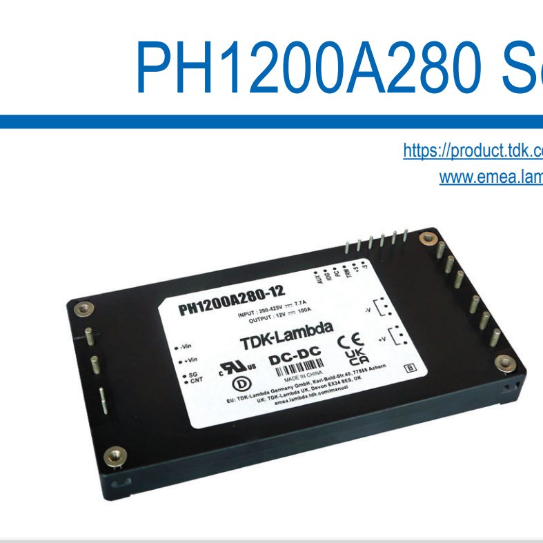 TDK电源模块1200W系列PH1200A280-28/T PH1200A280-24/T PH1200A280-12/T PH1200A280-48/T