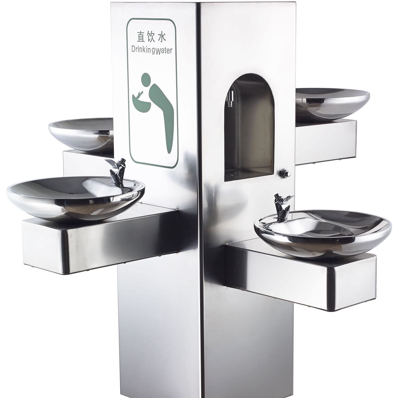 愉之泉景观区莲花型直饮水台