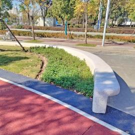 混凝土人造石花坛坐椅 无机磨石种植池定制施工