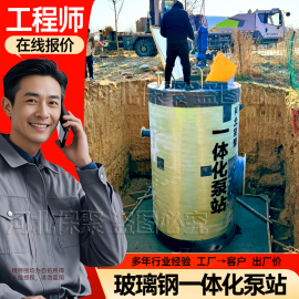 卧式一体化泵站 玻璃钢地埋式 一体化排水泵站定制